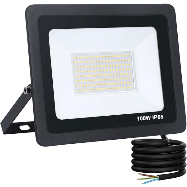 LED Strahler AußEn 100W 10000 Lumen 4500K Neutralweiß IP65 Fluter Schwarz-image