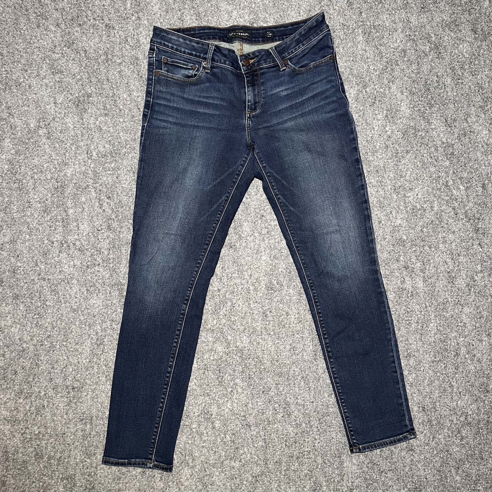 Lucky Brand Jeans Dark Blue Lolita Skinny Stretch Denim Mid Rise Womens 8 29