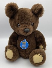 Vintage 1981 Dakin Dark Brown Jointed Teddy Bear Plush Stuffed Animal w/Tag