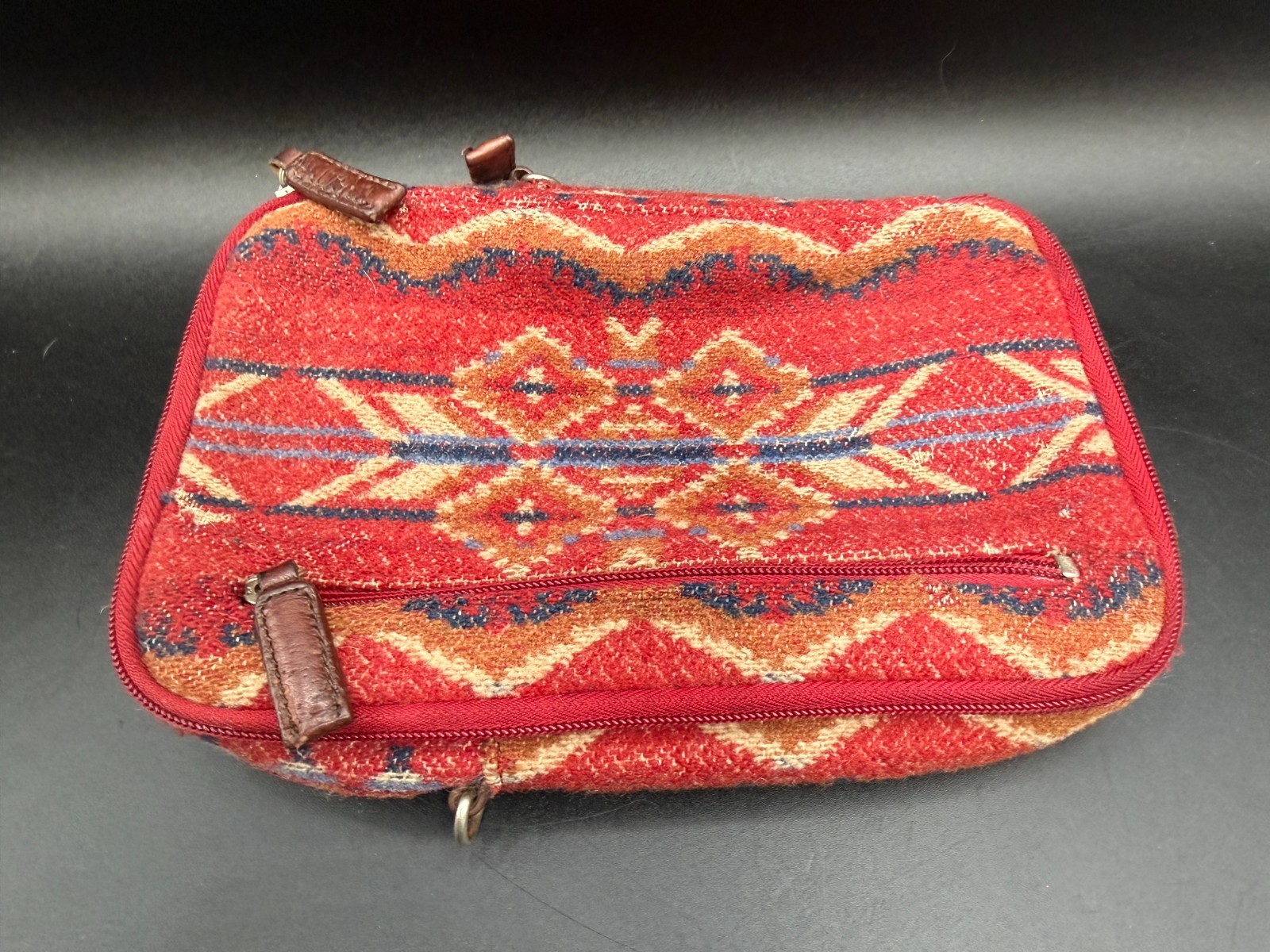 Pendleton Crossbody Wool Leather Native Red Patte… - image 14