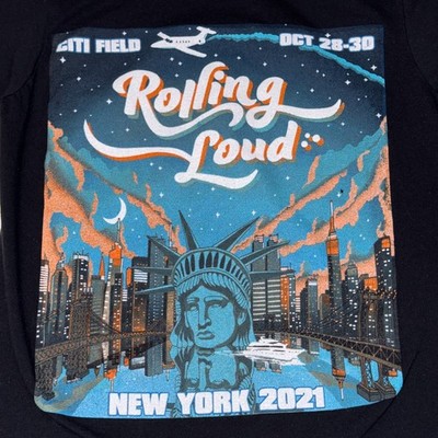 Rolling Loud 2021 NYC T Shirt Mens Small 50 Cent Lineup Citi Field
