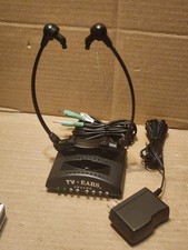 TV ears 5.0 Wireless Headset Lightweight with Transmitter Untested as is FreeShi