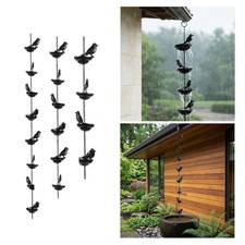 Bird rain chains for gutters, rain guard chains for garden roofs, backyard