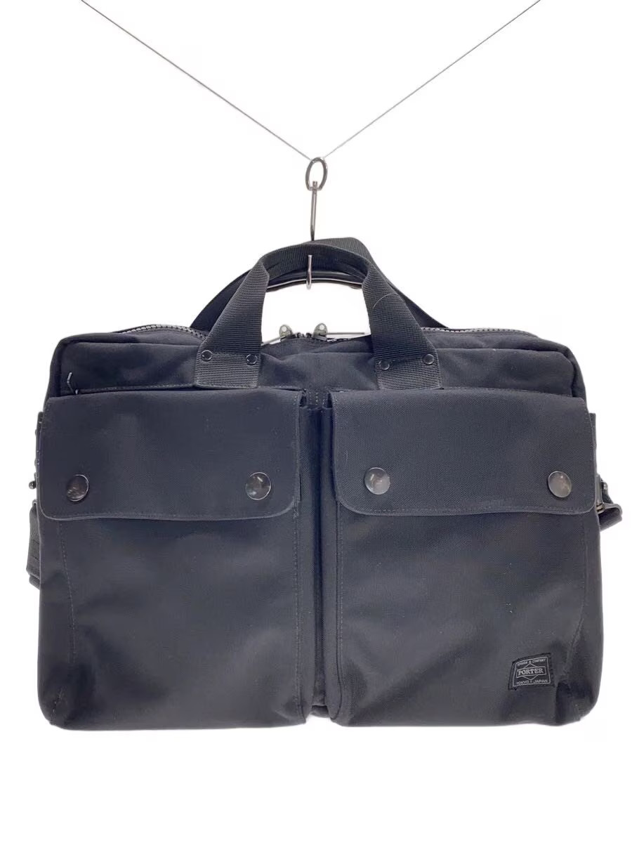 PORTER Briefcase Polyester Black Solid from Japan - image 2