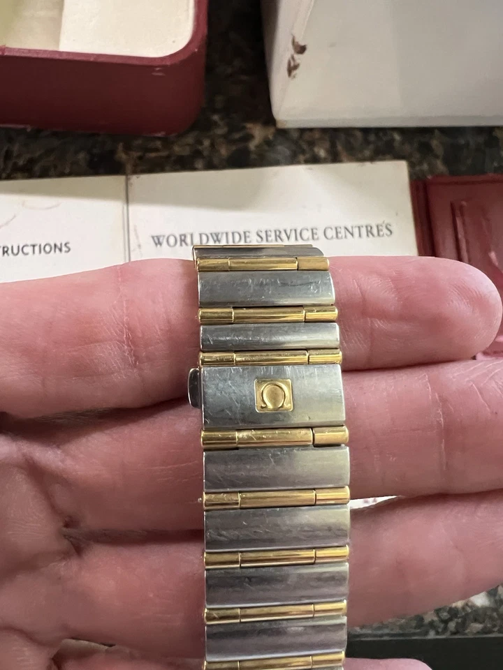 女士 Omega Constellation 不锈钢 18k 金色手表 带盒和纸 — 第 3/4 张图片