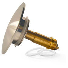 Solid Brass Pop Up Basin Waste Click Clack Sink Bath Bathroom Plug Push 66mm UK