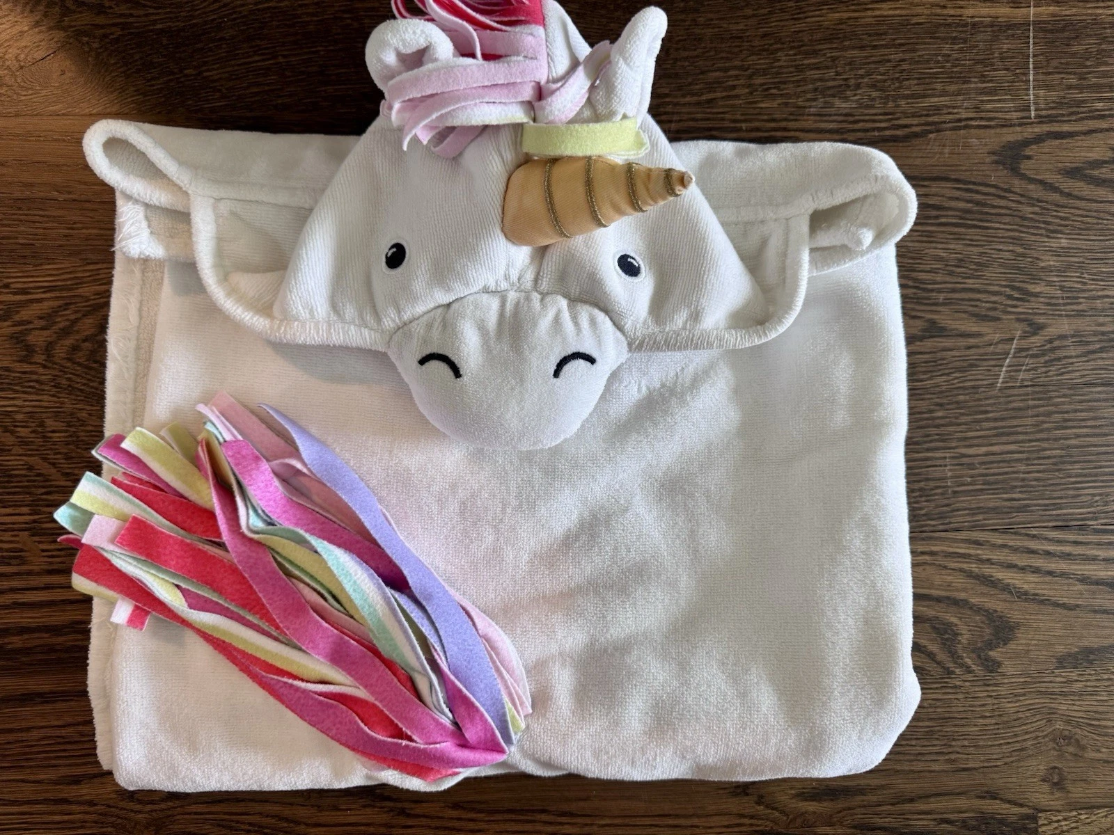 “Emerson” Pottery Barn Kids Unicorn Hooded Bath Towel 50” x 27”