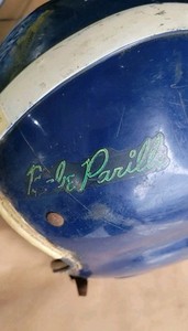 Vintage Babe Parilli Hutch Open Faced Football Helmet Original Very Old!