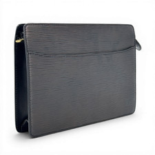 Auth LOUIS VUITTON Epi Noir Pochette Homme M52522 Clutch Bag KC522
