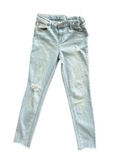 Member's Mark Girls Skinny Fit Jeans Size L 10/12 Light Amelia Destruction. A28