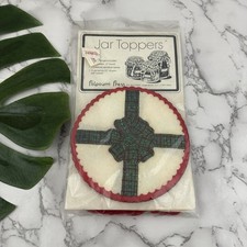 Potpourri Press Vintage 80s Jar Toppers New Christmas Holiday Gifting Red Green