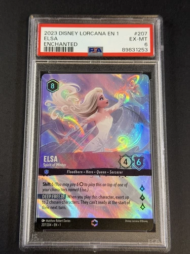 2023 Lorcana Elsa - Spirit of Winter The First Chapter Enchanted #207 PSA 6
