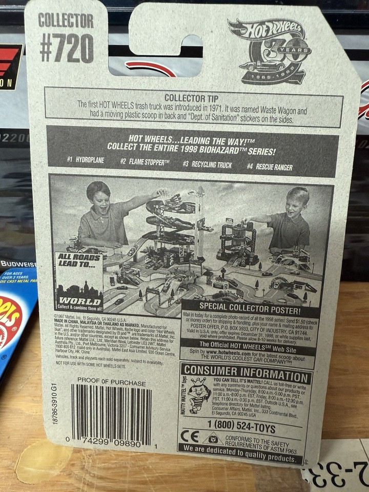 Hot Wheels Biohazard Series #4 of 4 Cars Rescue Ranger Collector #720 ...