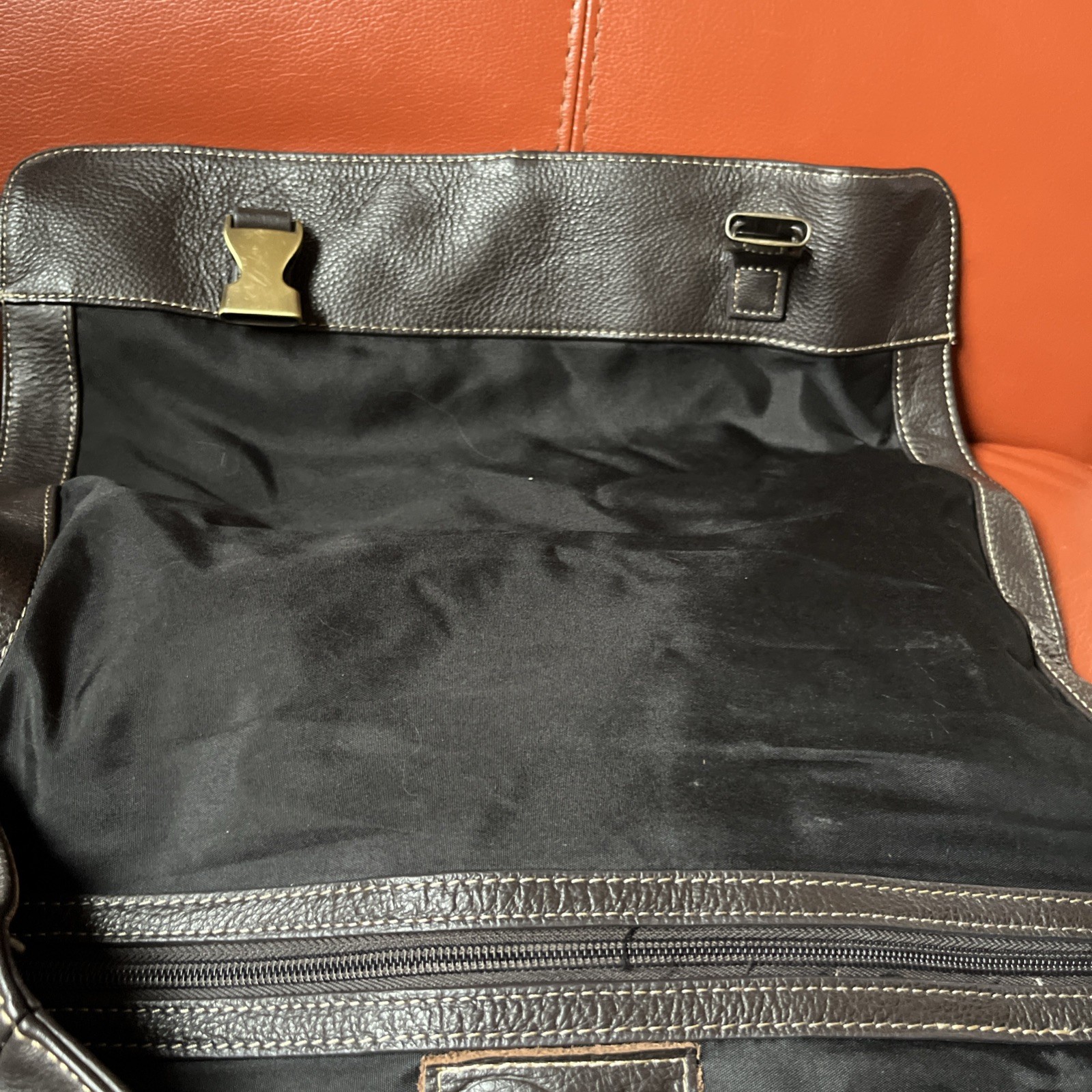 Ameri Leather Briefcase Satchel Messenger Laptop … - image 12