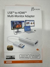   USB to HDMI Multi-Monitor Adapter- J5 Create HD 1080p - New In Box