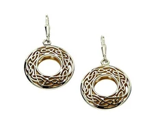 Keith Jack Jewelry, Window To The Soul Earrings, Sterling Silver & 22k Gilded...