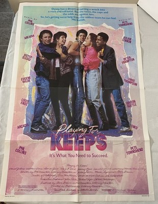 Playing For Keeps Original Movie Poster 27X40 Movie Room Vintage 80s Retro READ
