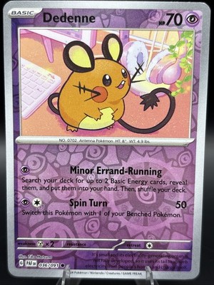 Pokémon TCG - Dedenne - 036/091 - Paldean Fates - Reverse Holo