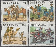 EDSROOM-21875 Botswana 368-371 MNH 1985 Complete Police CV$17.50