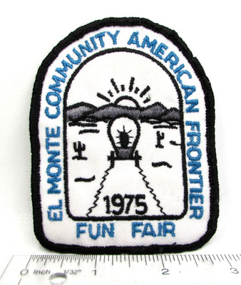 Vintage 1975 El Monte Community Fun Fair Patch American Frontier Cover Wagon GSA