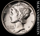 1940-S Silver Mercury Dime - FSB - Super Choice Gem Brilliant Unc+++++  #L3149