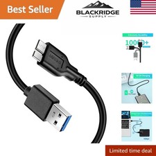 1FT USB 3.0 A Male to Micro B Cable - Fast Charging & Super Speed Data Transfer