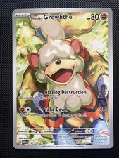Pokémon TCG Hisuian Growlithe 181/167 Twilight Masquerade Illustration Rare Holo