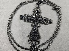 Vintage Necklace Cross Beautiful Religious Christian Gift C96