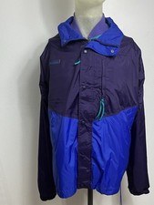 Columbia Winter Jacket Men XL Blue/Purple Removable Lining Hooded Ski 90's Style