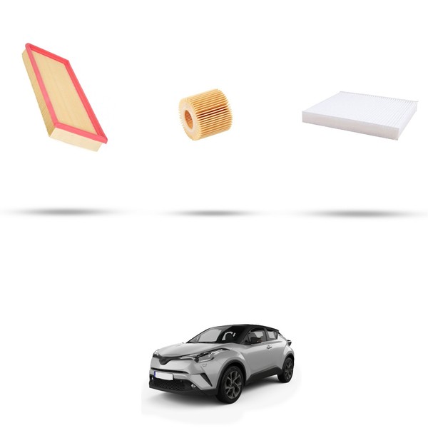Hoffcar Wartungskit - 3 Filter Kompatibel Mit Toyota C-HR 2.0 109KW Ab 2016-image