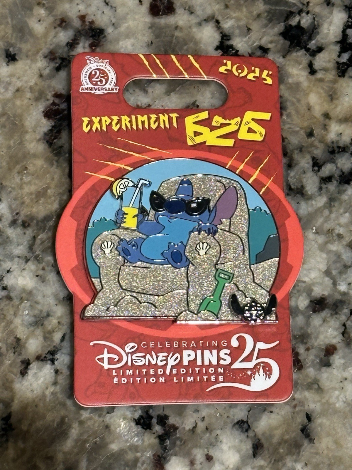 Disney Parks 626 Day Pin Stitch In The Sand LE 4000 WDW Pin Trading Nights 2025