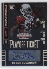 2014 Contenders Playoff Ticket /199 Deone Bucannon (Sec Row Seat) #124 Auto nd3