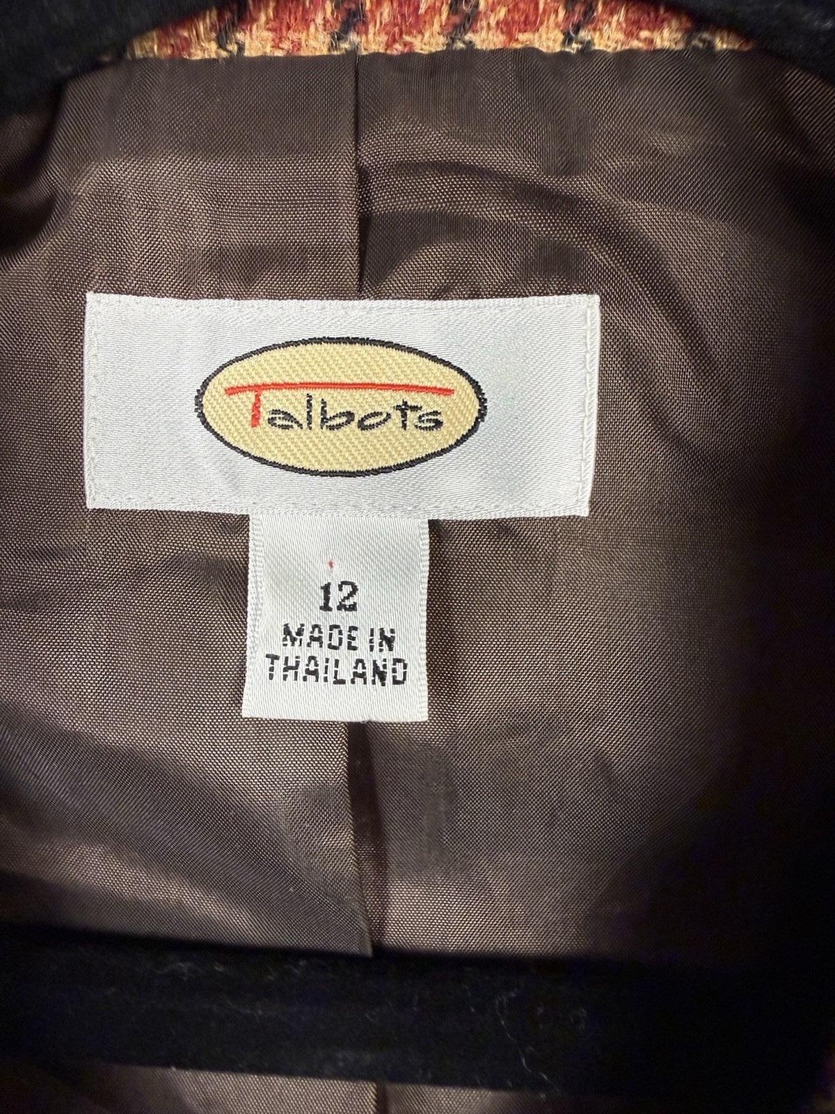 Talbots Houndstooth Wool Blazer Jacket Women’s 12… - image 2