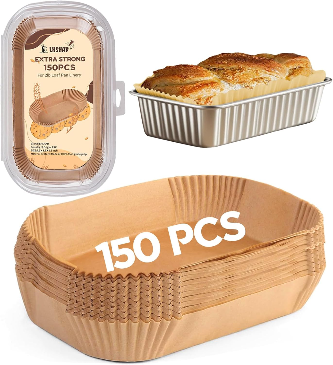 9x5 Loaf Pan Parchment Liners for Bread
