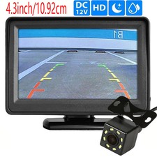 Car Reverse Monitor with Rear View Camera Backup Camera Kit Back Up Car Monitor