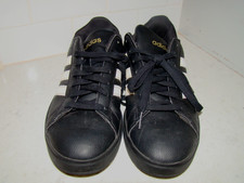 adidas Grand Court 2 Black White Stripes Sneakers Athletic Shoes Jr0546