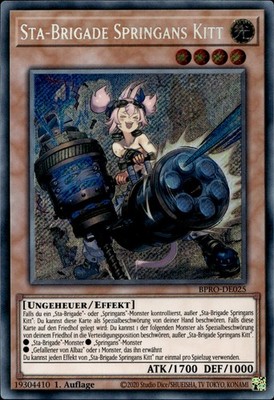 Sta-Brigade Springans Kitt BPRO-DE025 Secret Rare Burst Protocol Yugioh Karte