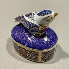 Vintage Porcelain Bird Trinket Box Made in Japan