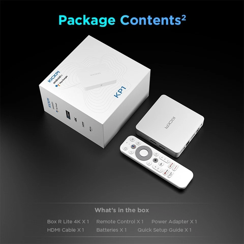 Kickpi Voice-Controlled KP1 Android TV Box 4K Streaming & Bluetooth 5.0 Support - Image 4 of 4