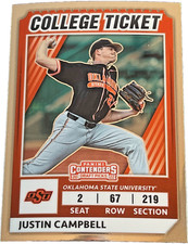 🔥2022 Elite Extra Edition College Tickets Optic #23 Justin Campbell🔥
