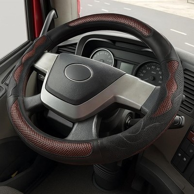 18 Inch Semi Truck Steering Wheel Cover for RV, Big Rig 18 Wheeler (Red)