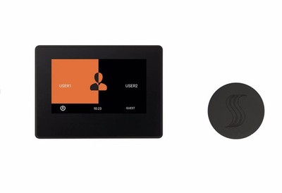 ThermaSol ThermaTouch 7'' Control and Steam Head Kit Matte Black TT7-SVRD-MB