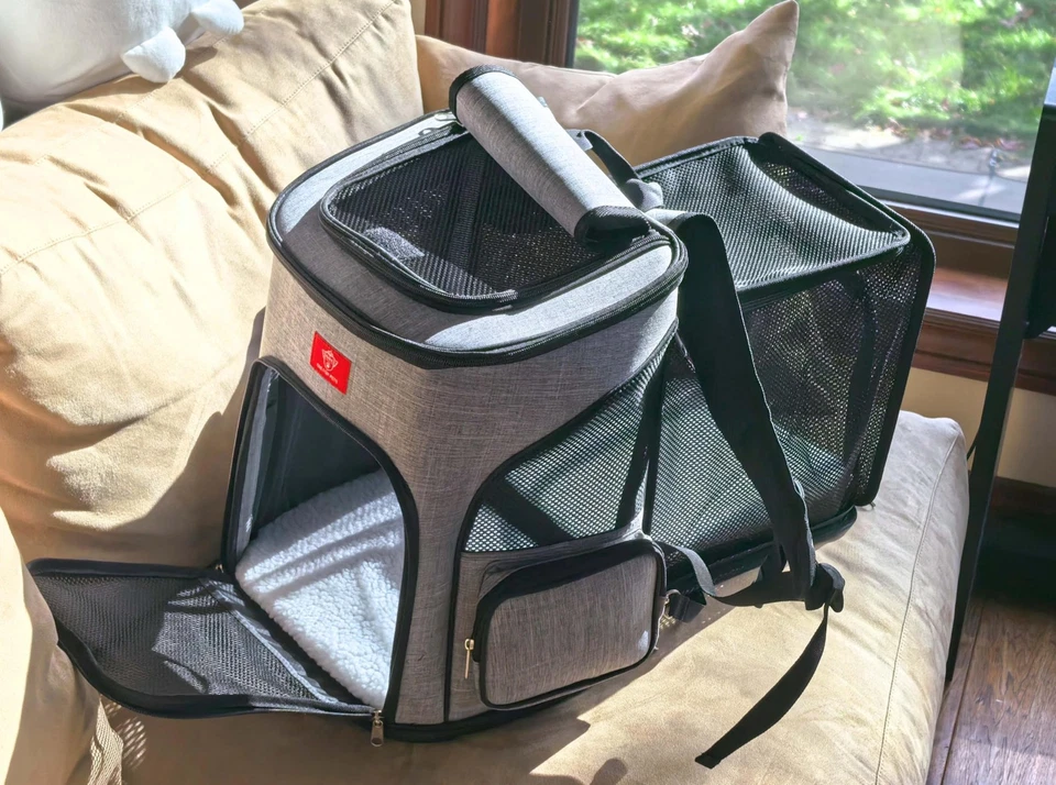 La Mochila Expandible Porta Mascotas para Gatos y Perros Pequeños, Coche Plegable para Perros... Foto 3 de 4