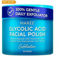 Glycolic Acid Pads - Toner Pads for Face Cleansing - Exfoliating Pad with Tea...