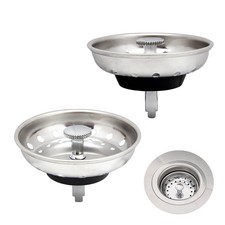 Kitchen Sink Strainer Replacement with Rubber Stopper Bottom for Standard Drains