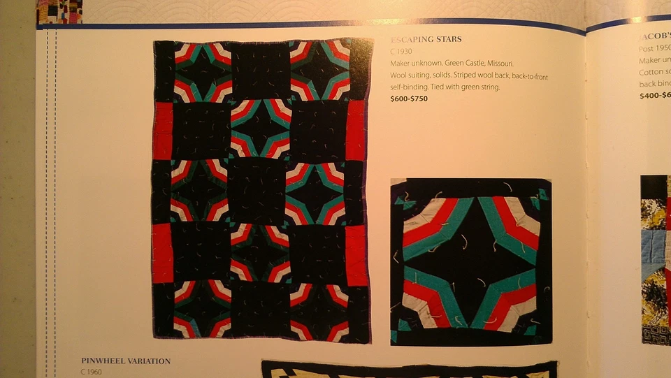 VINTAGE AFRICAN AMERICAN ABSTRACT OUTSIDER FOLK ART 1930 QUILT GREEN CASTLE MO  - Image 2 of 4