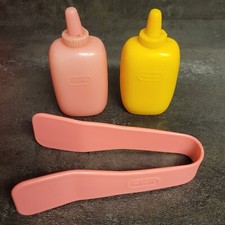 Vintage 90s Little Tikes BBQ Accessory Ketchup Mustard Tongs Hamburger Grilling