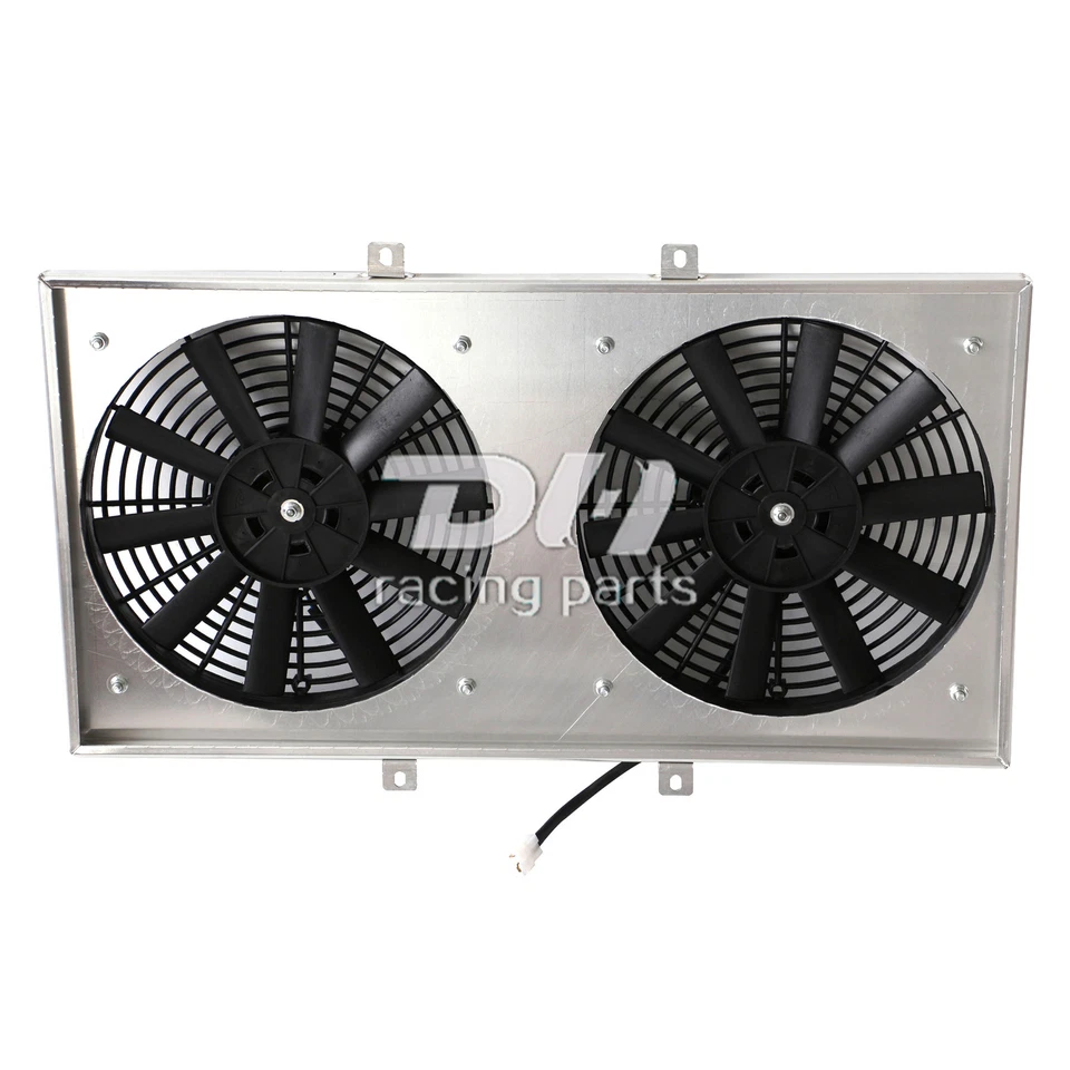 Radiador y cubierta de aluminio de 3 filas y ventiladores de 2*12" para Subaru Legacy GT L LS LSi H4 1995-1999 Foto 4 de 4