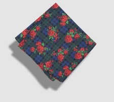  35 Bar III Men's Blue Floral Handkerchief Cotton Pocket Square 12.5 X 12.5