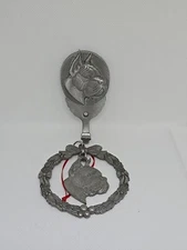 2 Rawcliffe Pewter Items "I Love My Boxer" Ornament & Boxer Dog Wall Hook